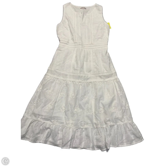 Dress Casual Midi By Skies Are Blue In White, Size: M