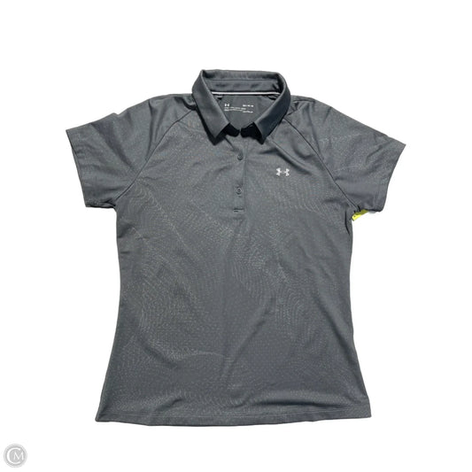 Top Short Sleeve By Under Armour In Grey, Size: M