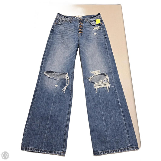 Jeans Wide Leg By Kancan In Blue Denim, Size: 6