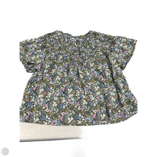 Top Short Sleeve By Old Navy In Floral Print, Size: Xl