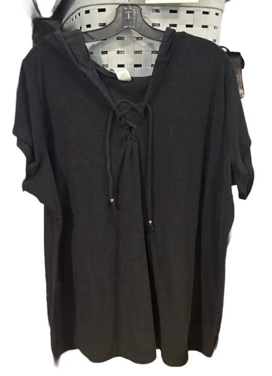 Swimwear Cover-up By Time And Tru In Black, Size: 3x