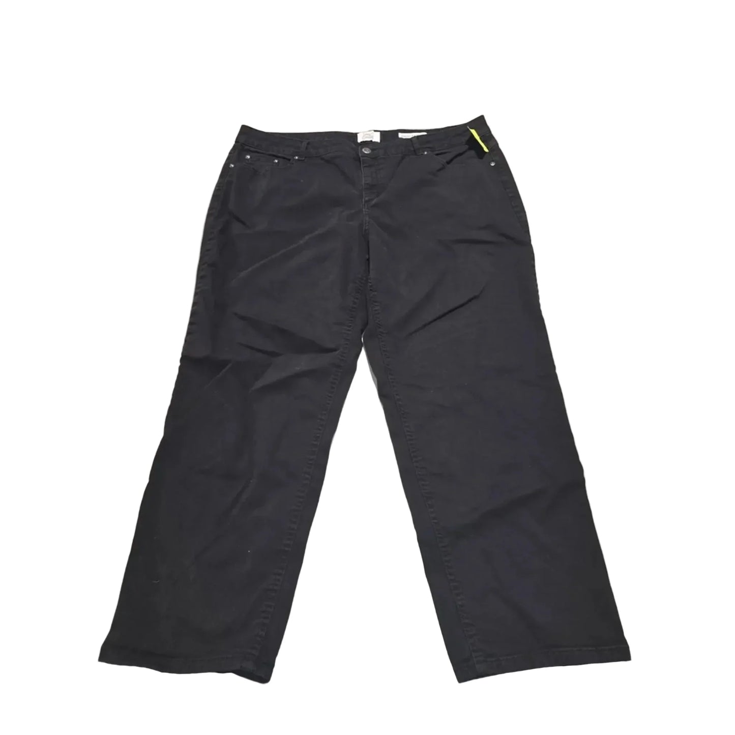 Jeans Straight By Just My Size In Black Denim, Size: 22