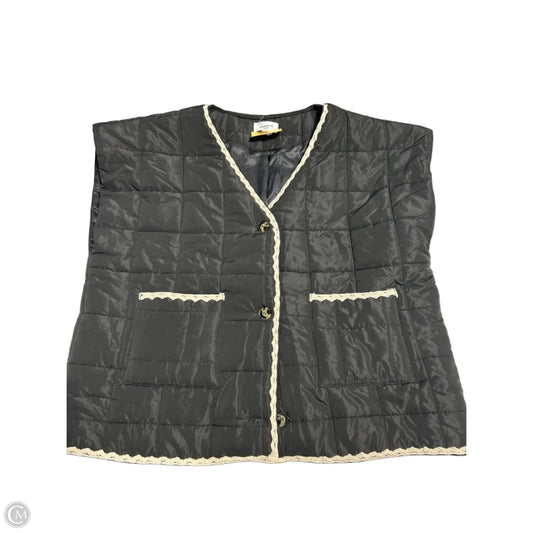 Vest Puffer & Quilted By Anniewear In Black, Size: Xl