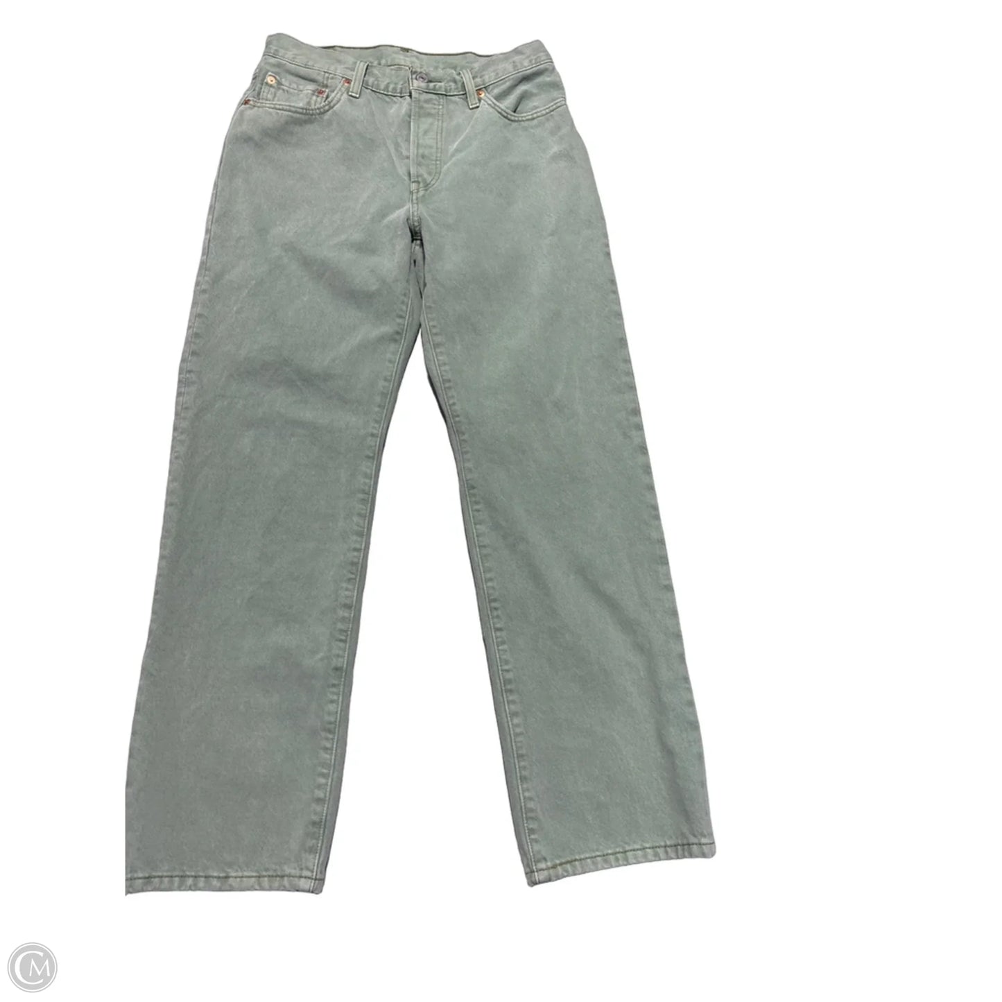 Jeans Straight By Levis In Green Denim, Size: 4