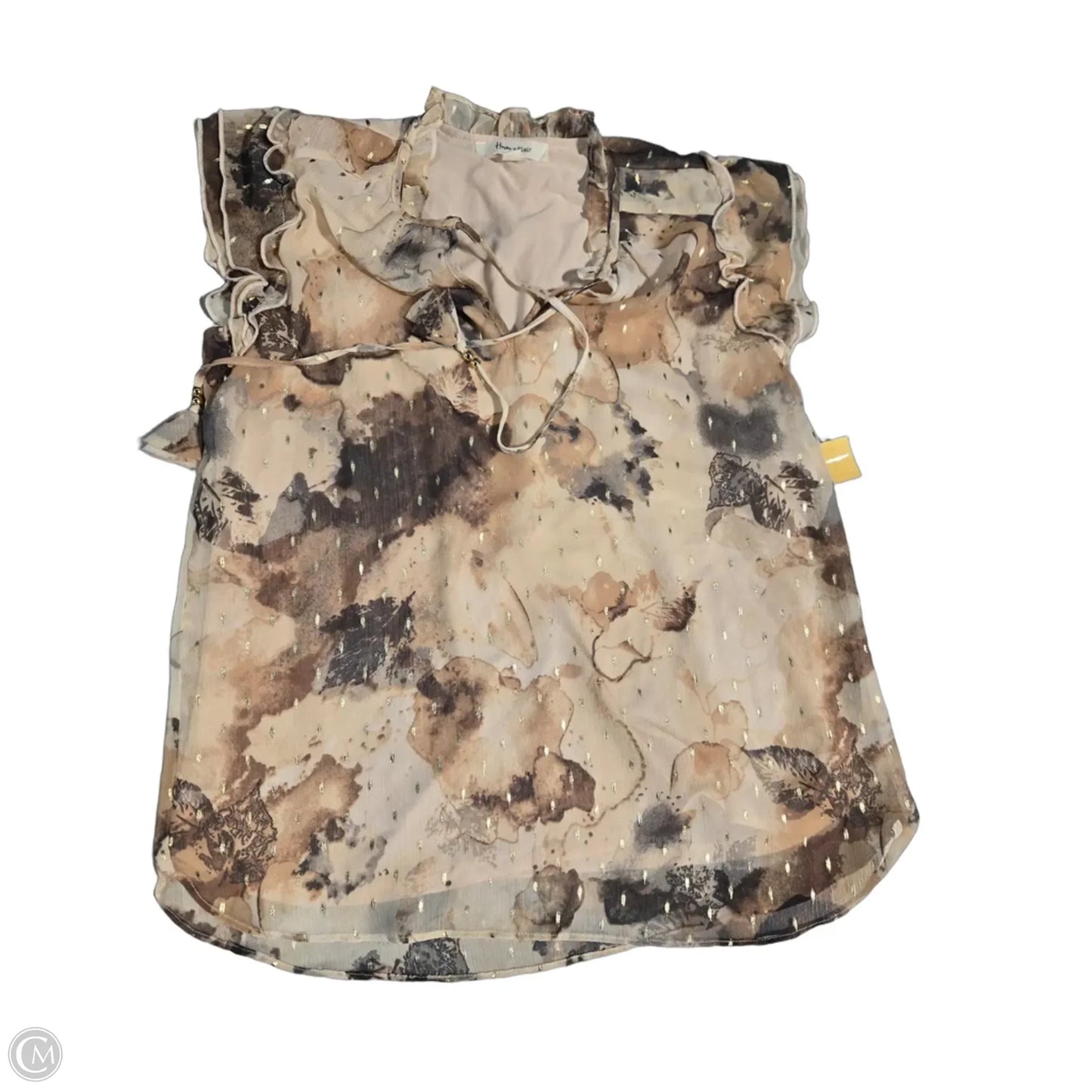 Blouse Short Sleeve By Cmc In Cream, Size: M