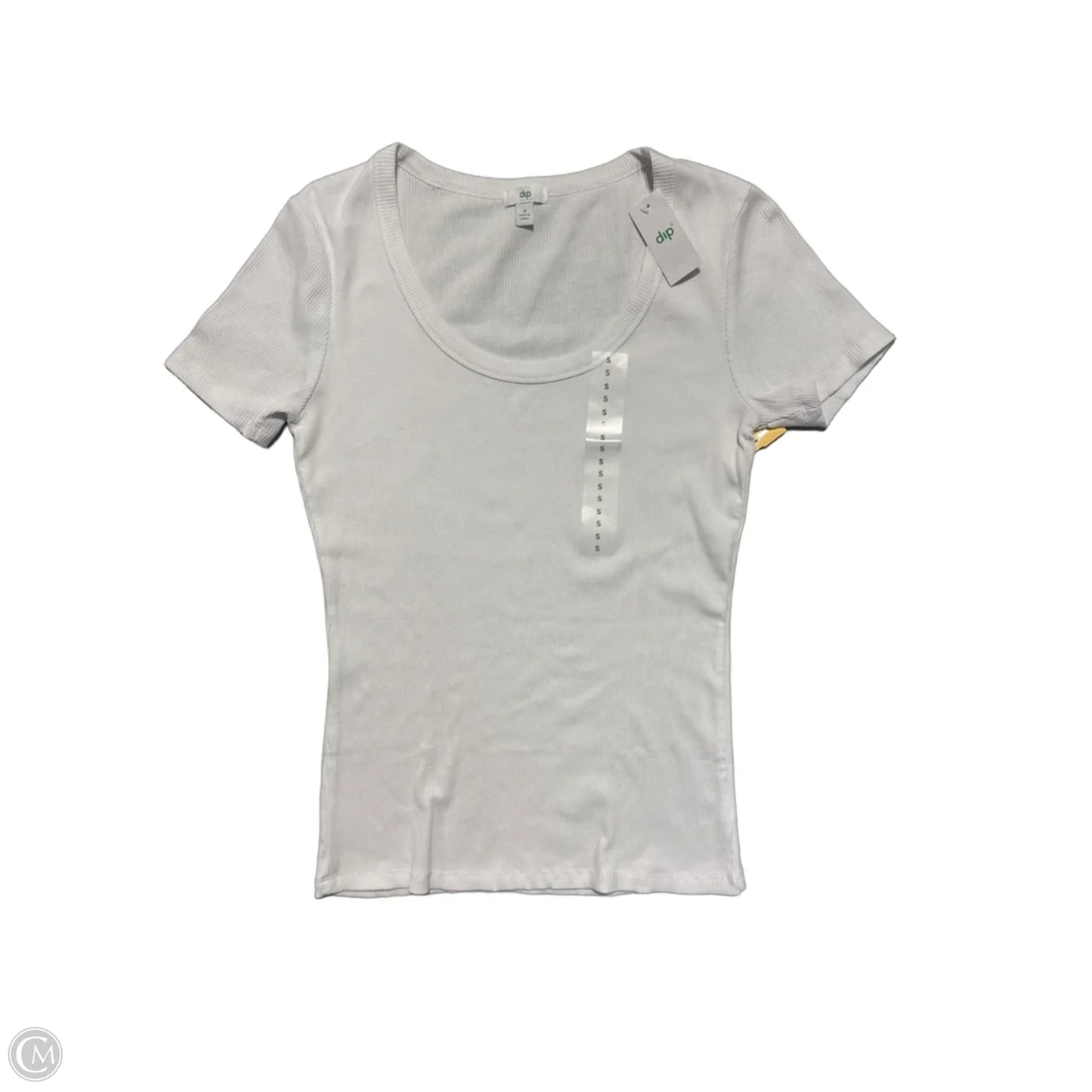 Top Short Sleeve Basic By Dip In White, Size: S