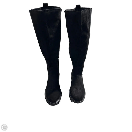 Boots Knee Heels By So In Black, Size: 7
