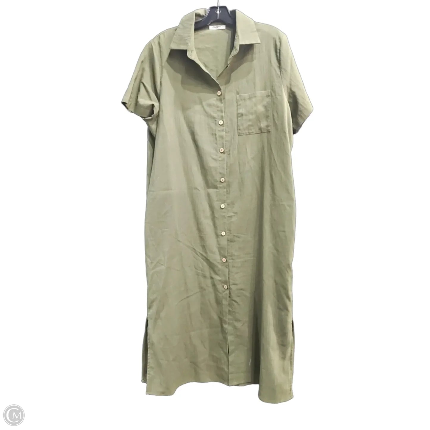 Dress Casual Midi By Zeagoo In Green, Size: L