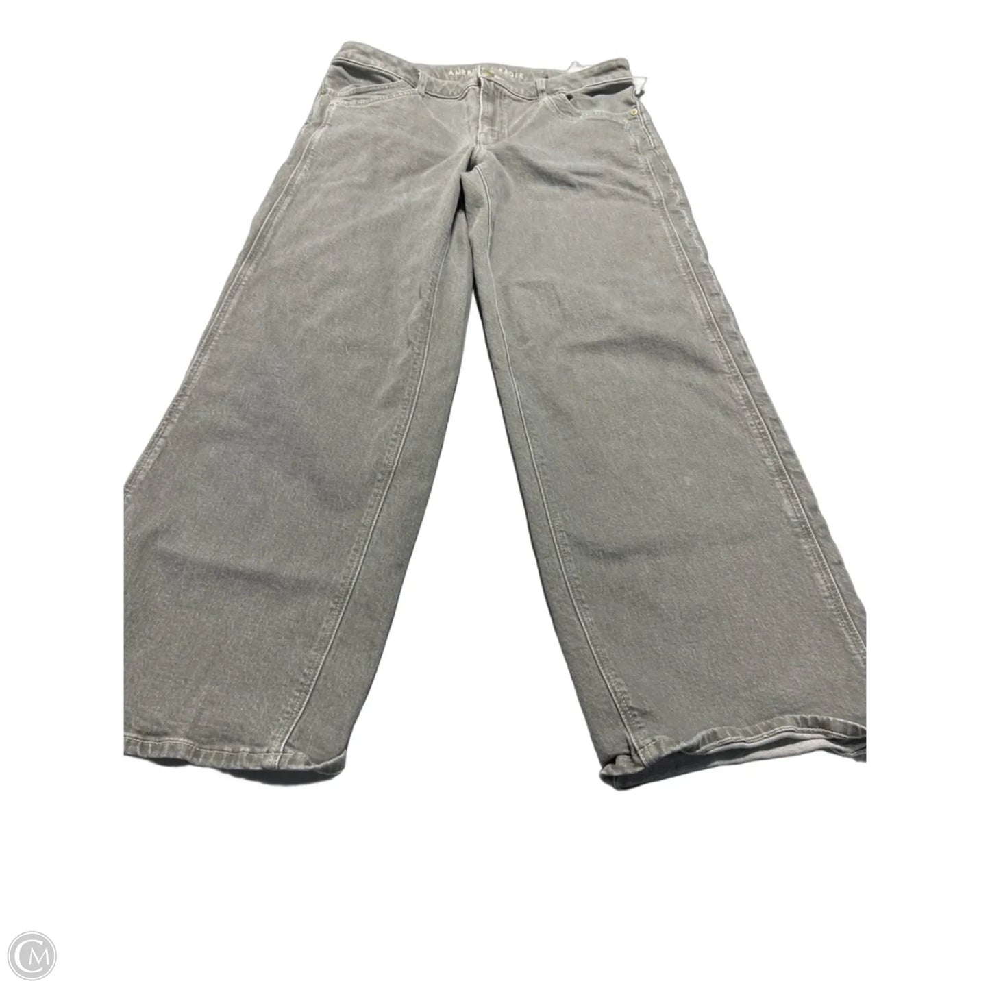 Jeans Wide Leg By American Eagle In Grey Denim, Size: 14l