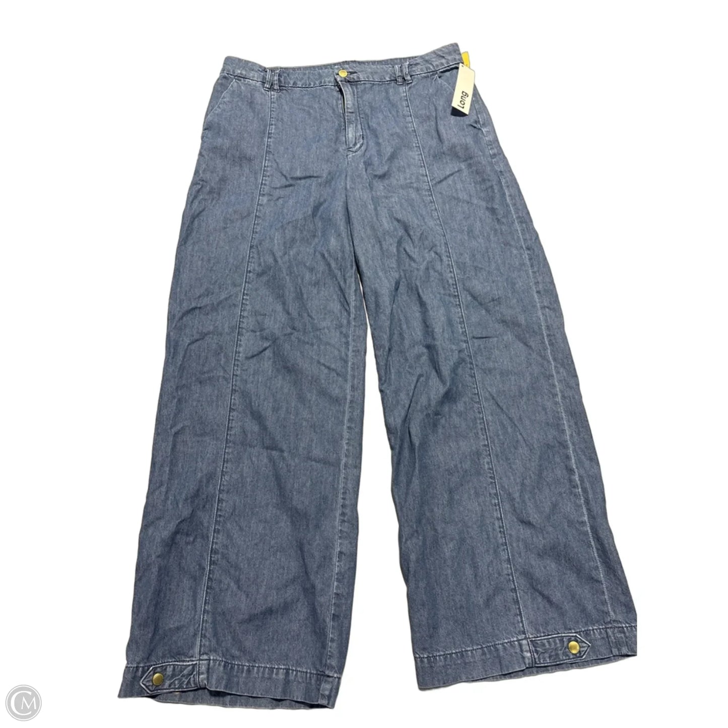 Jeans Wide Leg By American Eagle In Blue Denim, Size: 14l