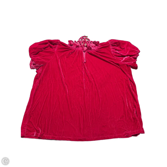 Top Short Sleeve By Entro In Pink, Size: 2x