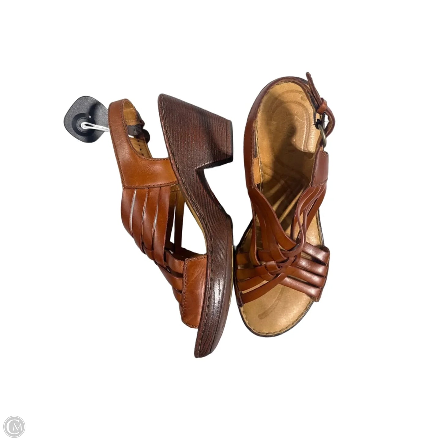 Shoes Heels Kitten By Born In Brown, Size: 9