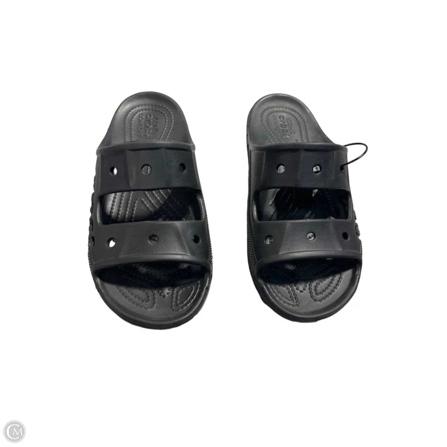 Sandals Flats By Crocs In Black, Size: 9