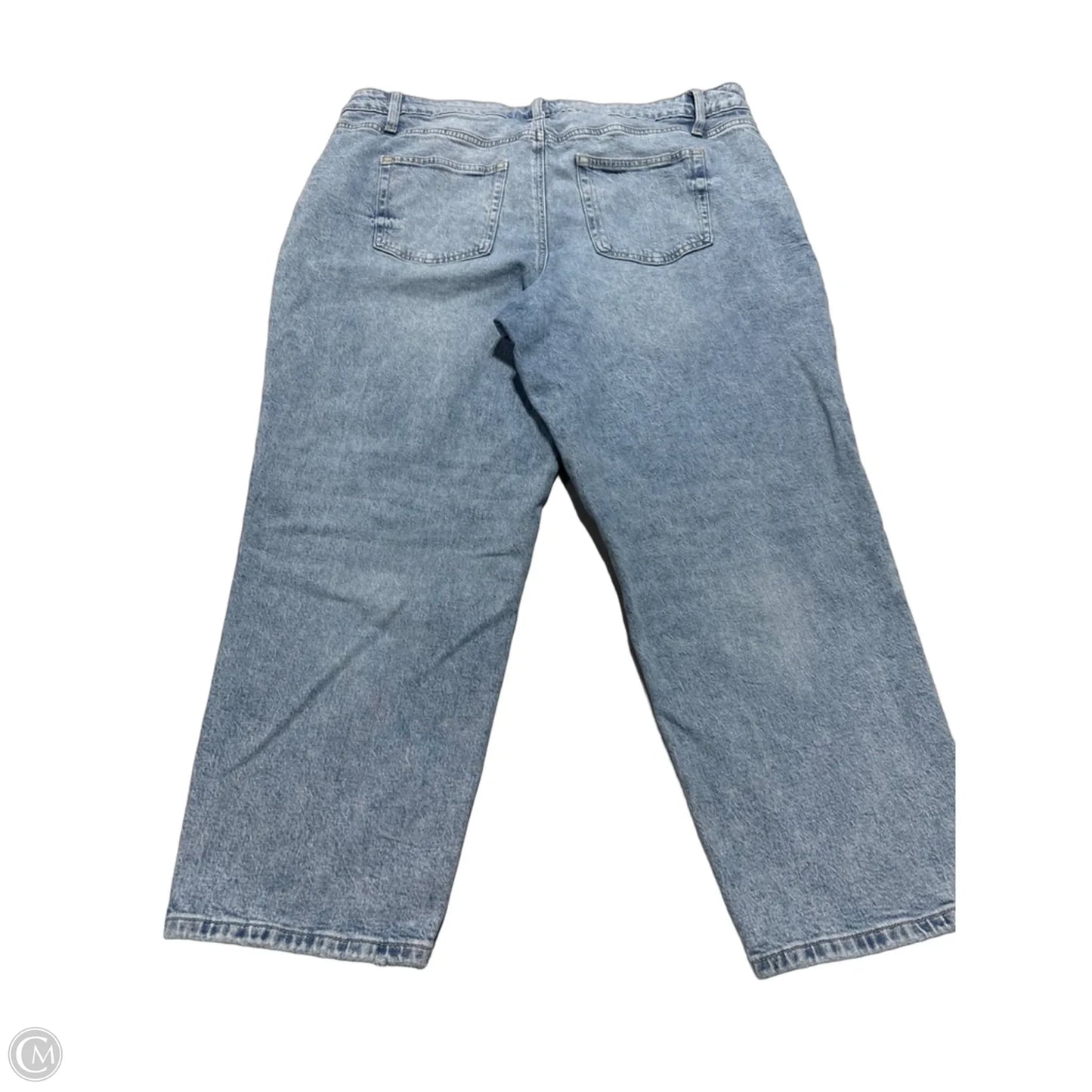Jeans Straight By Edgely In Blue Denim, Size: 18
