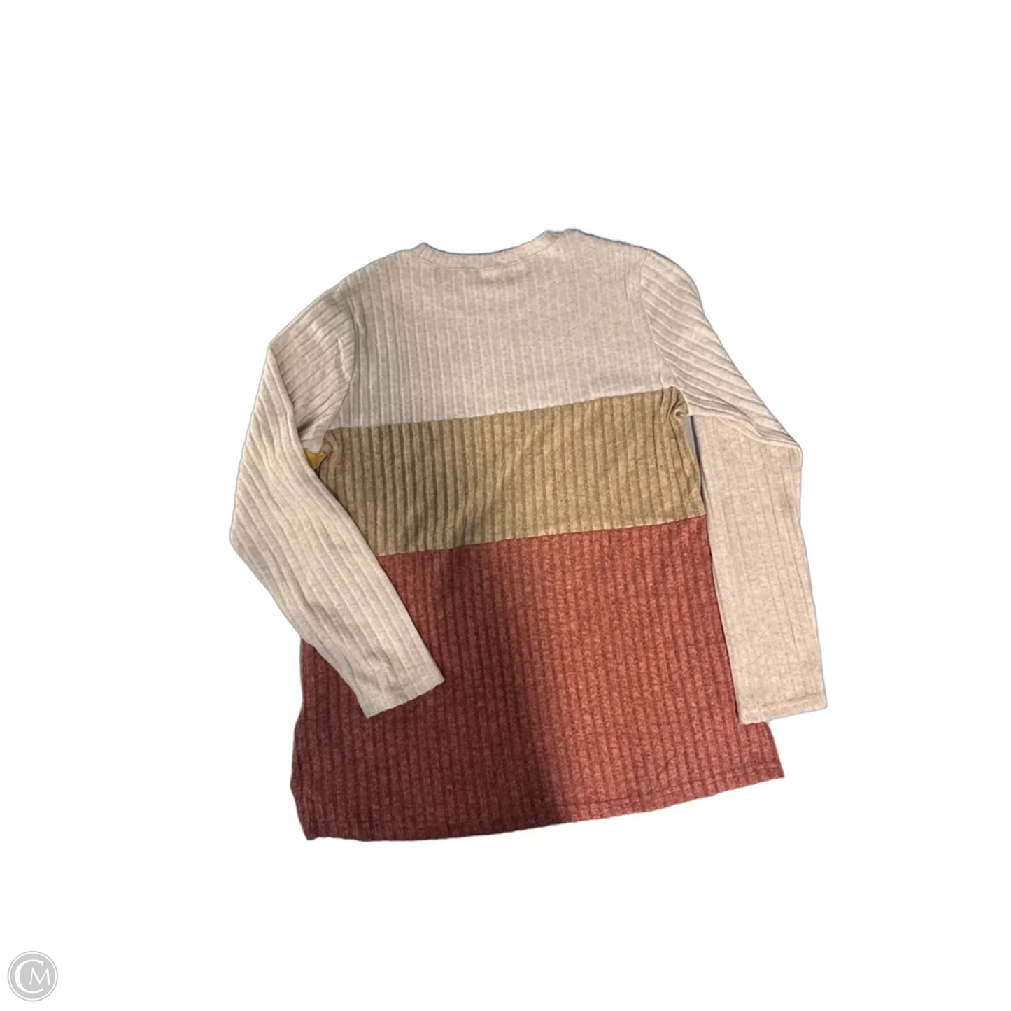 Top Long Sleeve By Cmf In Brown, Size: L