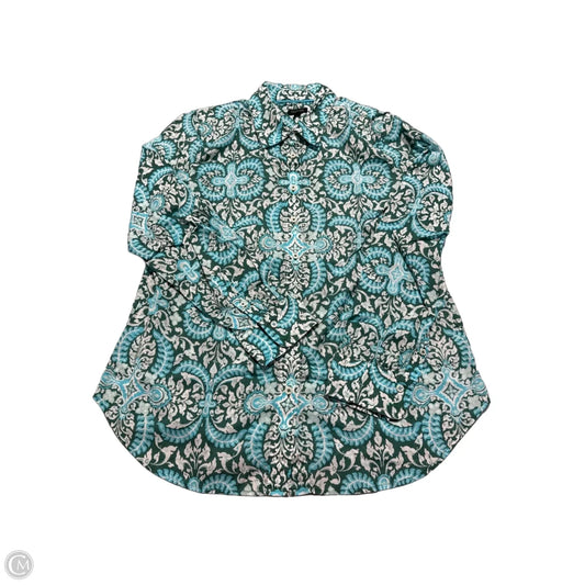 Top Long Sleeve By Talbots In Blue & Green, Size: S