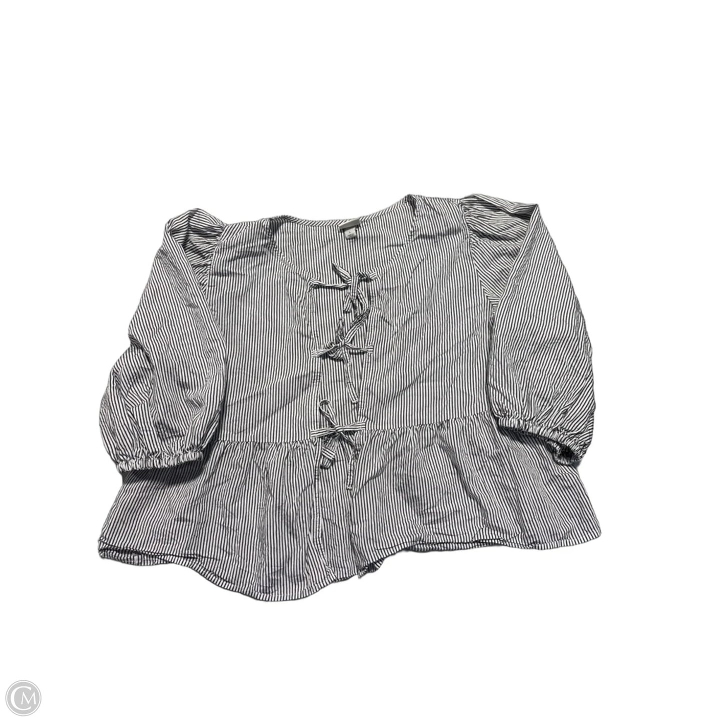Top Long Sleeve By A New Day In Striped Pattern, Size: L
