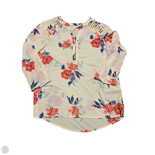Blouse 3/4 Sleeve By Maurices In Floral Print, Size: M