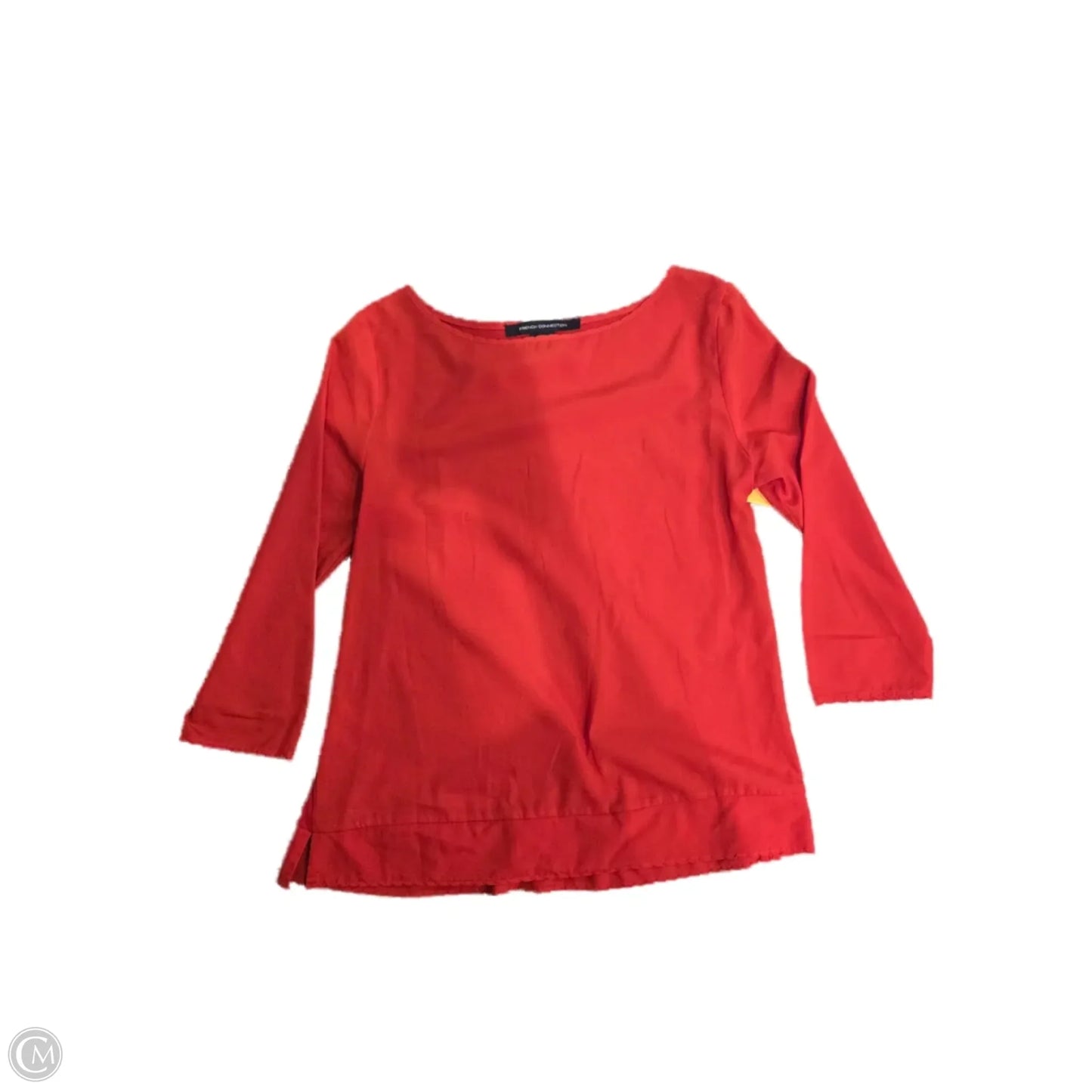 Blouse 3/4 Sleeve By French Connection In Red, Size: Xs