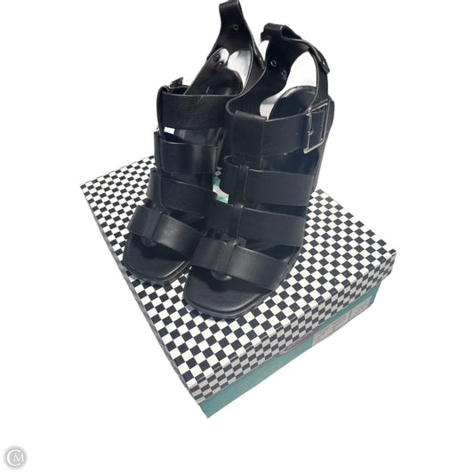Sandals Heels Block By Soda In Black, Size: 7