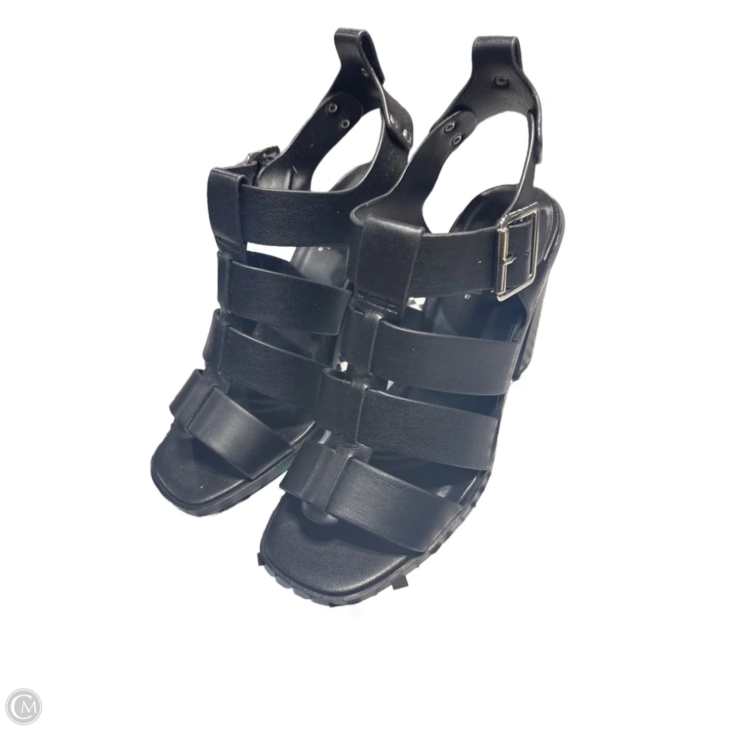 Sandals Heels Block By Soda In Black, Size: 7.5