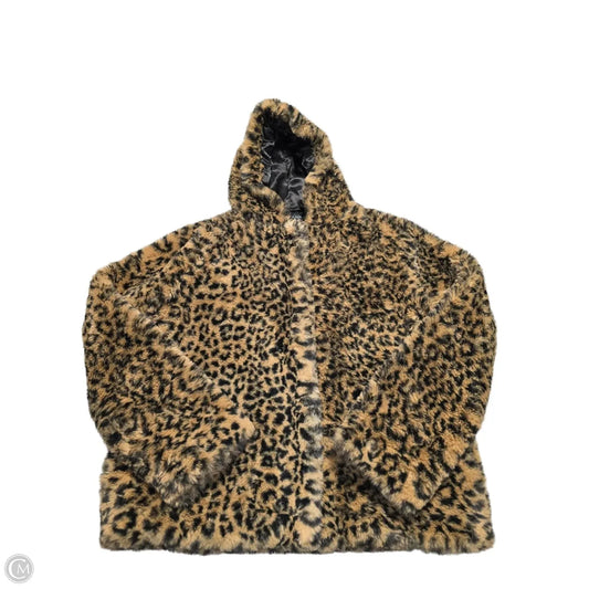 Jacket Faux Fur & Sherpa By Cynthia Rowley In Animal Print, Size: S