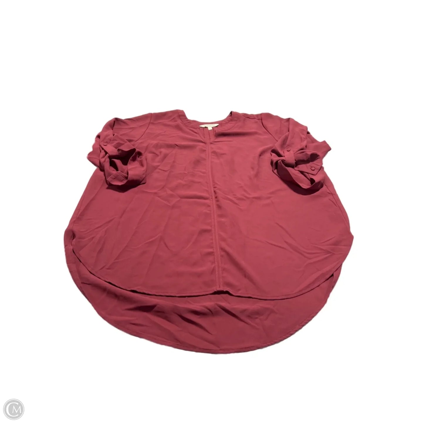 Blouse Long Sleeve By 41 Hawthorn In Red, Size: 1x