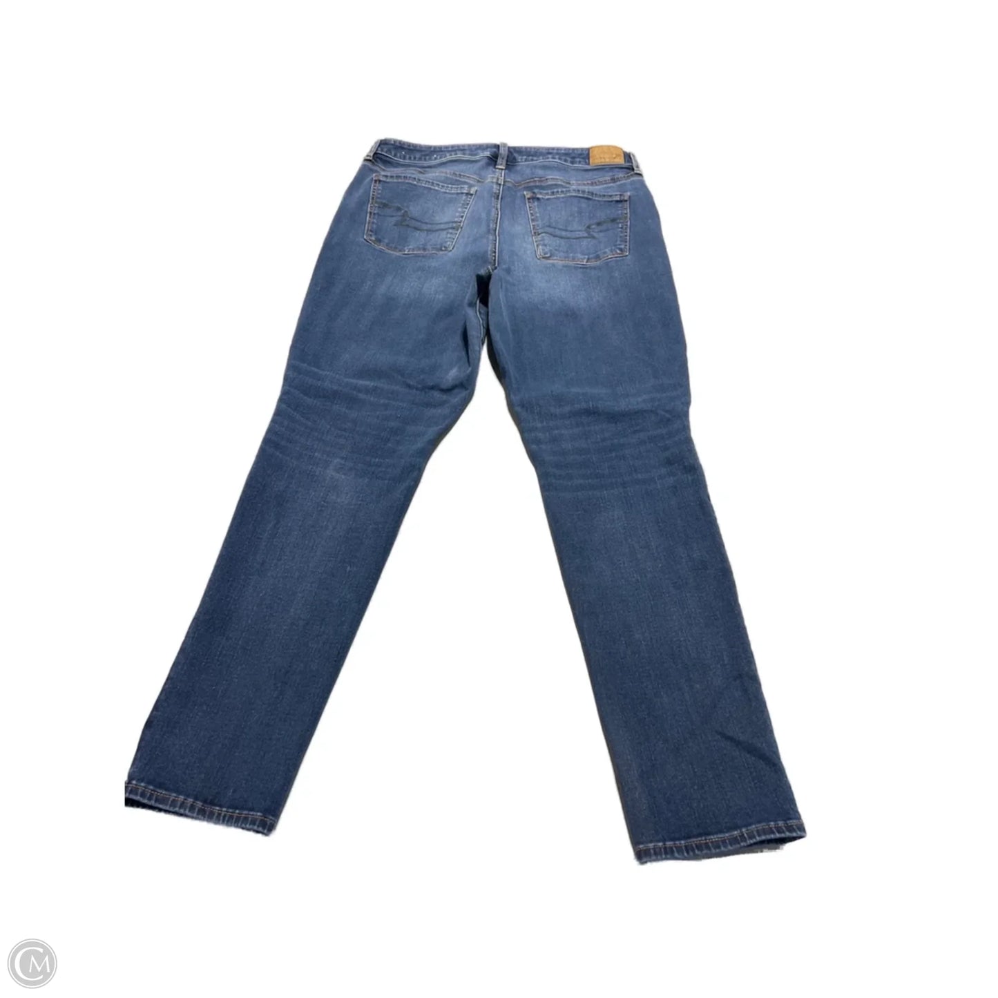 Jeans Skinny By American Eagle In Blue Denim, Size: 16