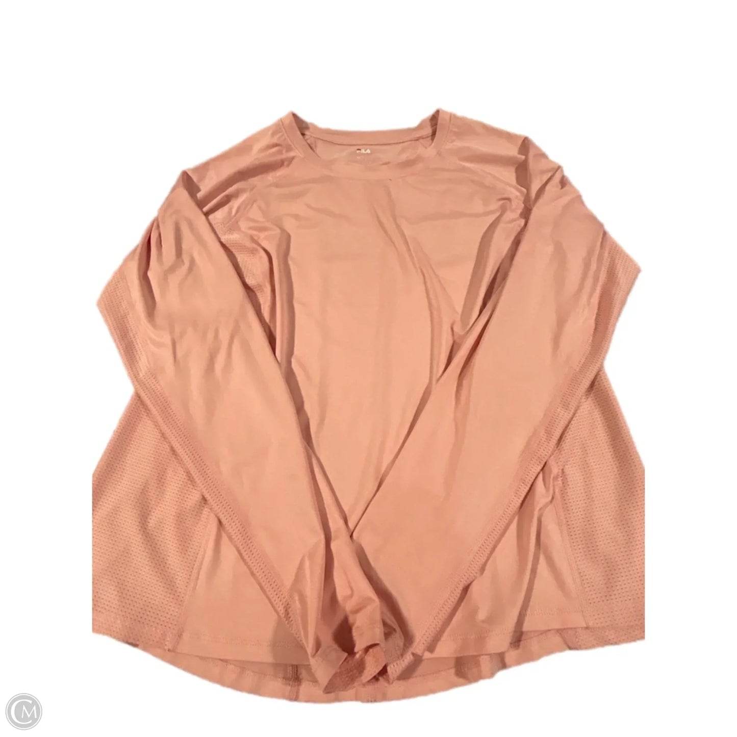Athletic Top Long Sleeve Collar By Fila In Pink, Size: Xxl