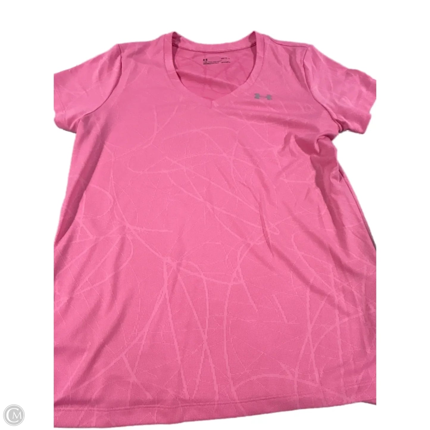 Athletic Top Short Sleeve By Under Armour In Pink, Size: L