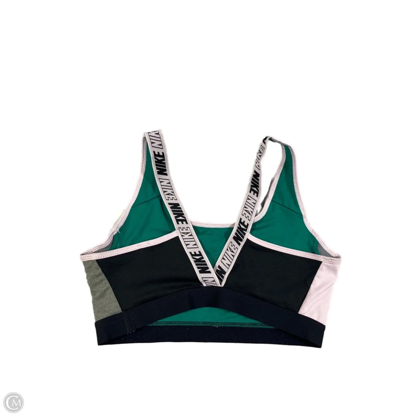 Athletic Bra By Nike In Black & Green, Size: M