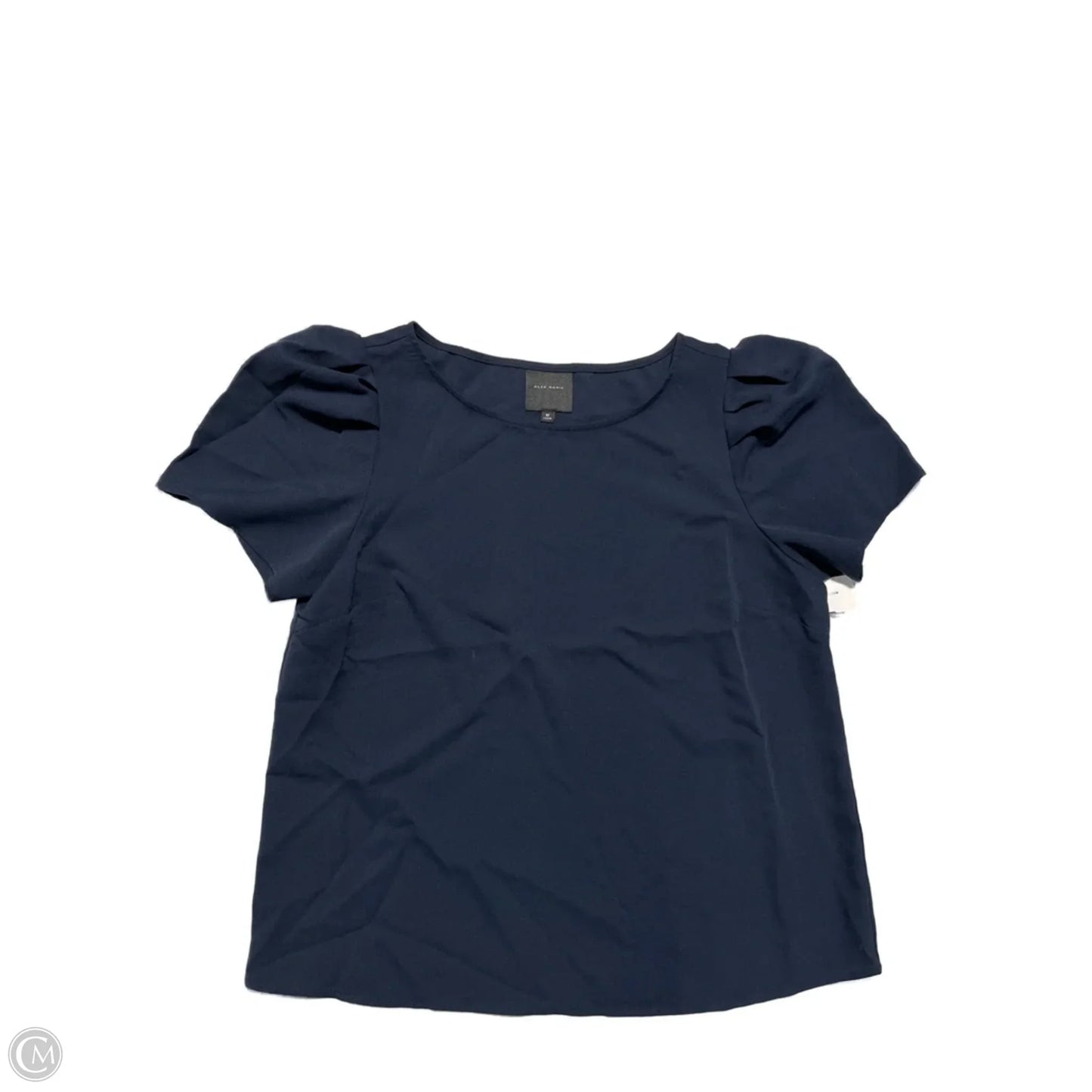 Blouse Short Sleeve By Alex Marie In Navy, Size: M