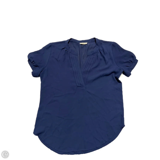 Blouse Short Sleeve By Pleione In Navy, Size: S