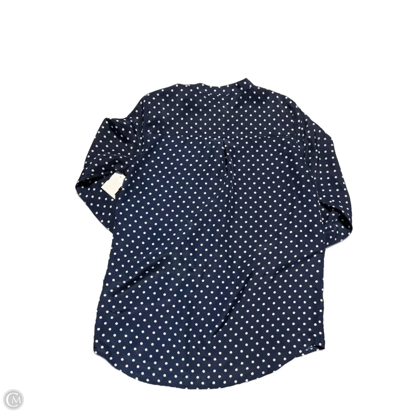 Blouse Long Sleeve By J. Crew In Polkadot Pattern, Size: Xs