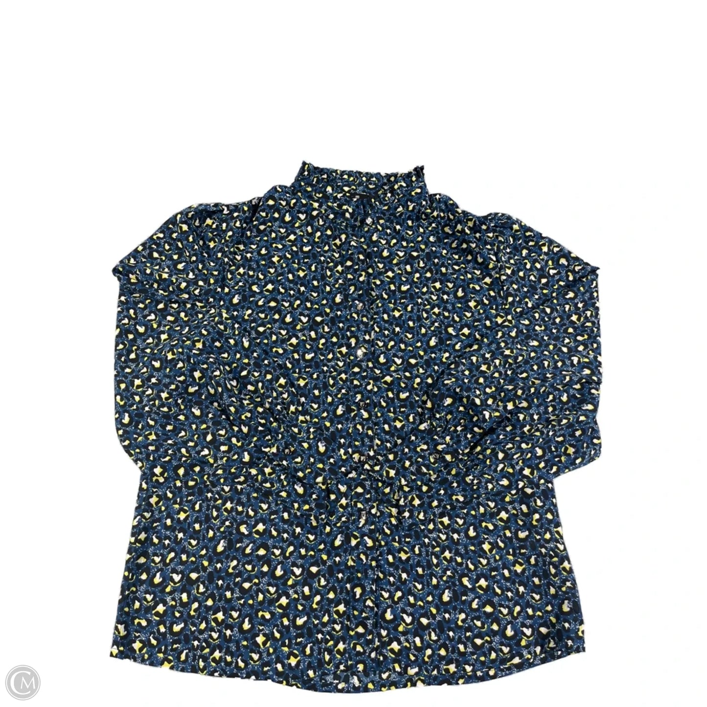 Blouse Long Sleeve By Cmc In Blue, Size: S