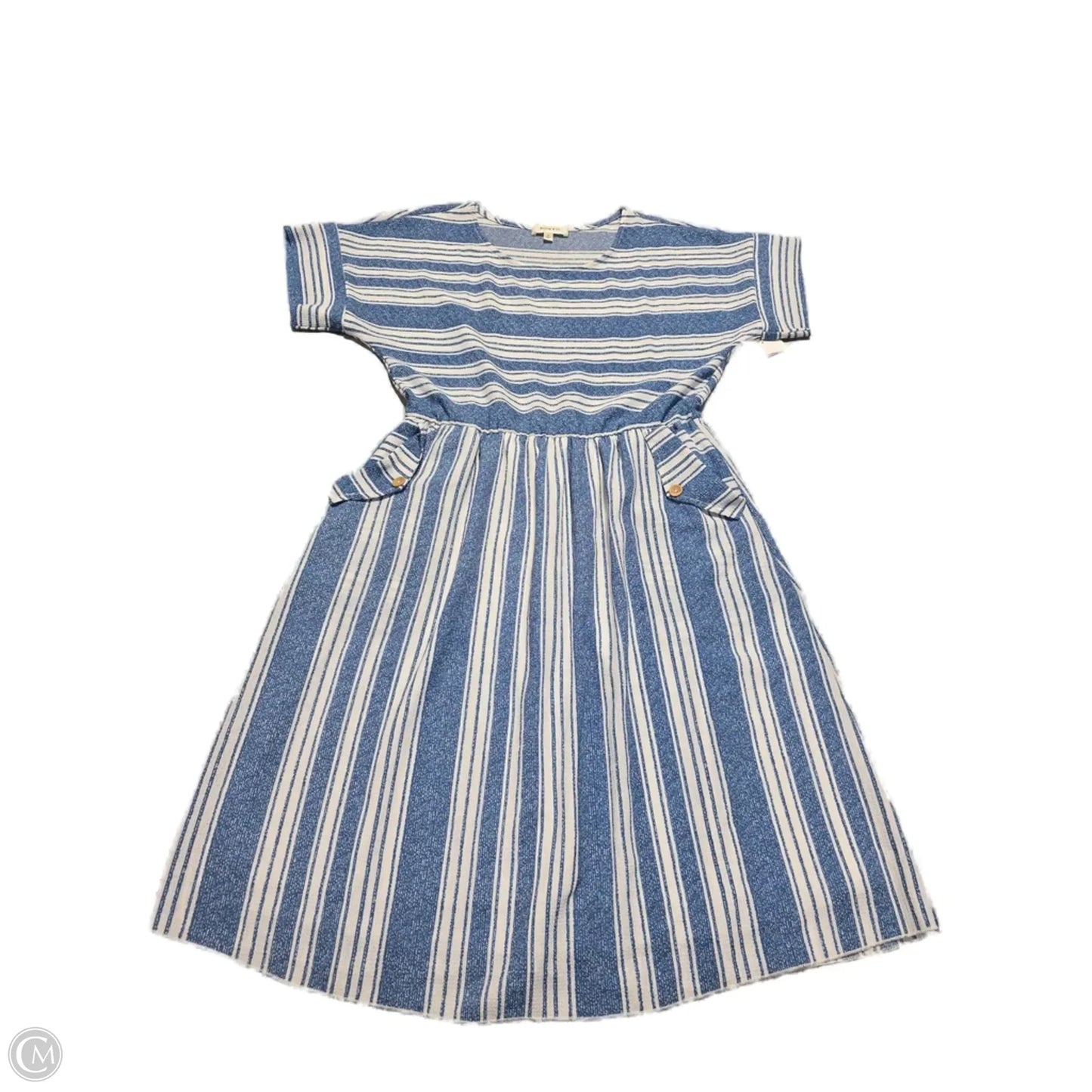 Dress Casual Midi By Hailey & Co In Striped Pattern, Size: M