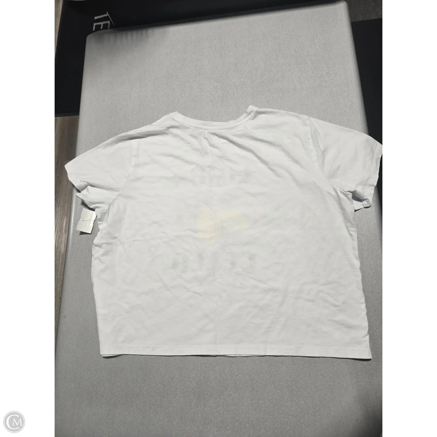 Top Short Sleeve By Free Assembly In White, Size: Xxl