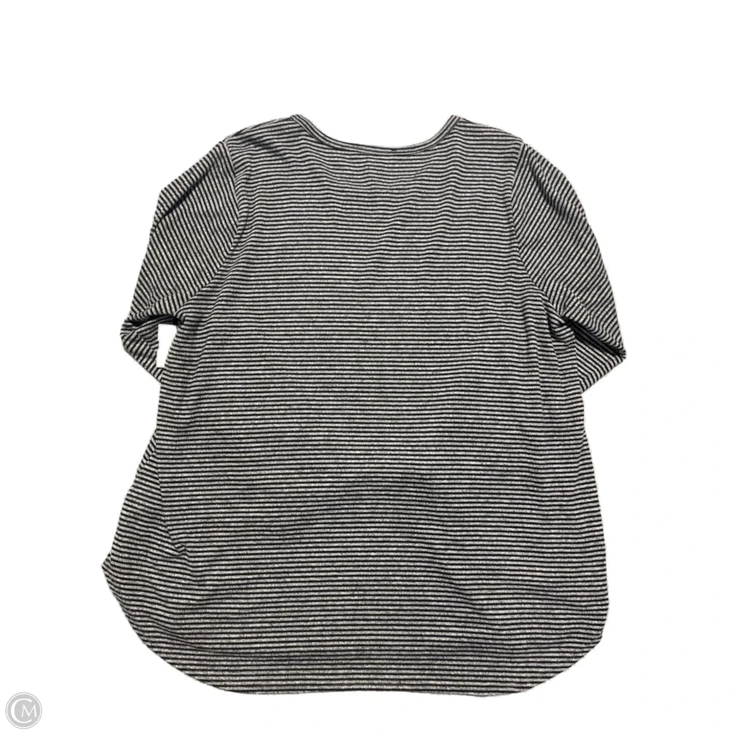 Top Long Sleeve By Karen Kane In Black & Grey, Size: 2x