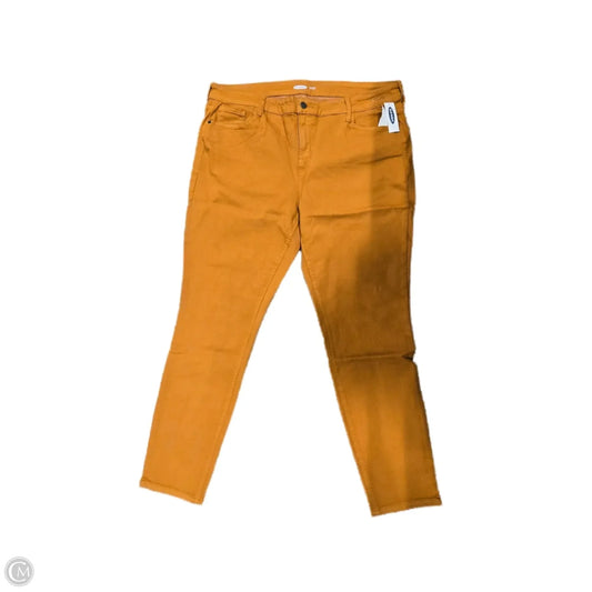 Jeans Skinny By Old Navy In Yellow, Size: 18