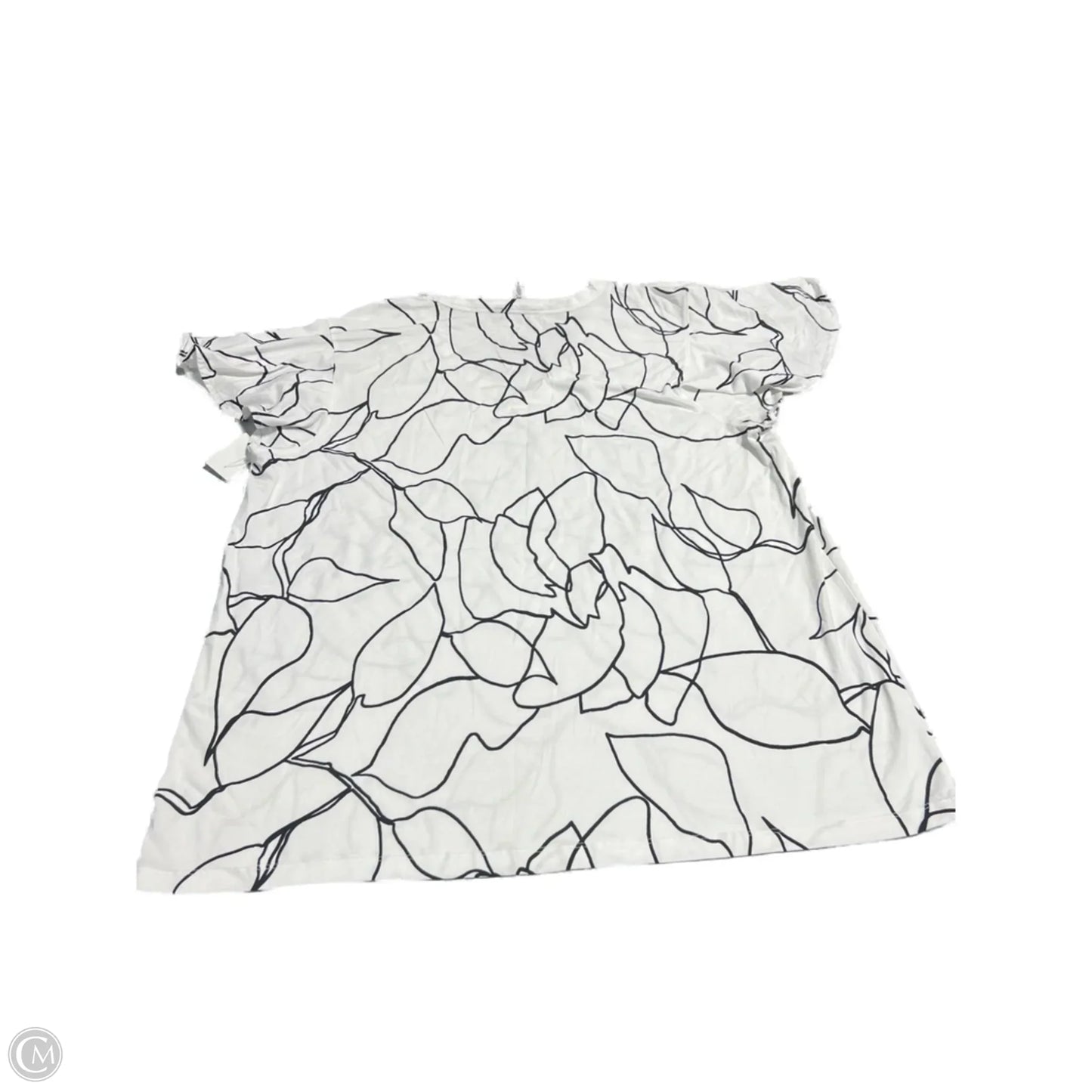 Top Short Sleeve By Chicos In White, Size: Xxl