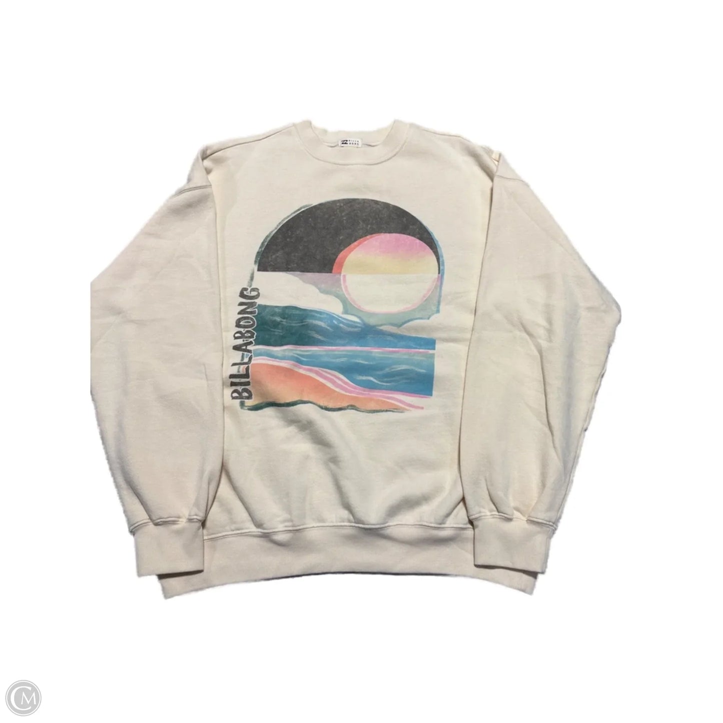 Sweatshirt Crewneck By Billabong In Cream, Size: Xs