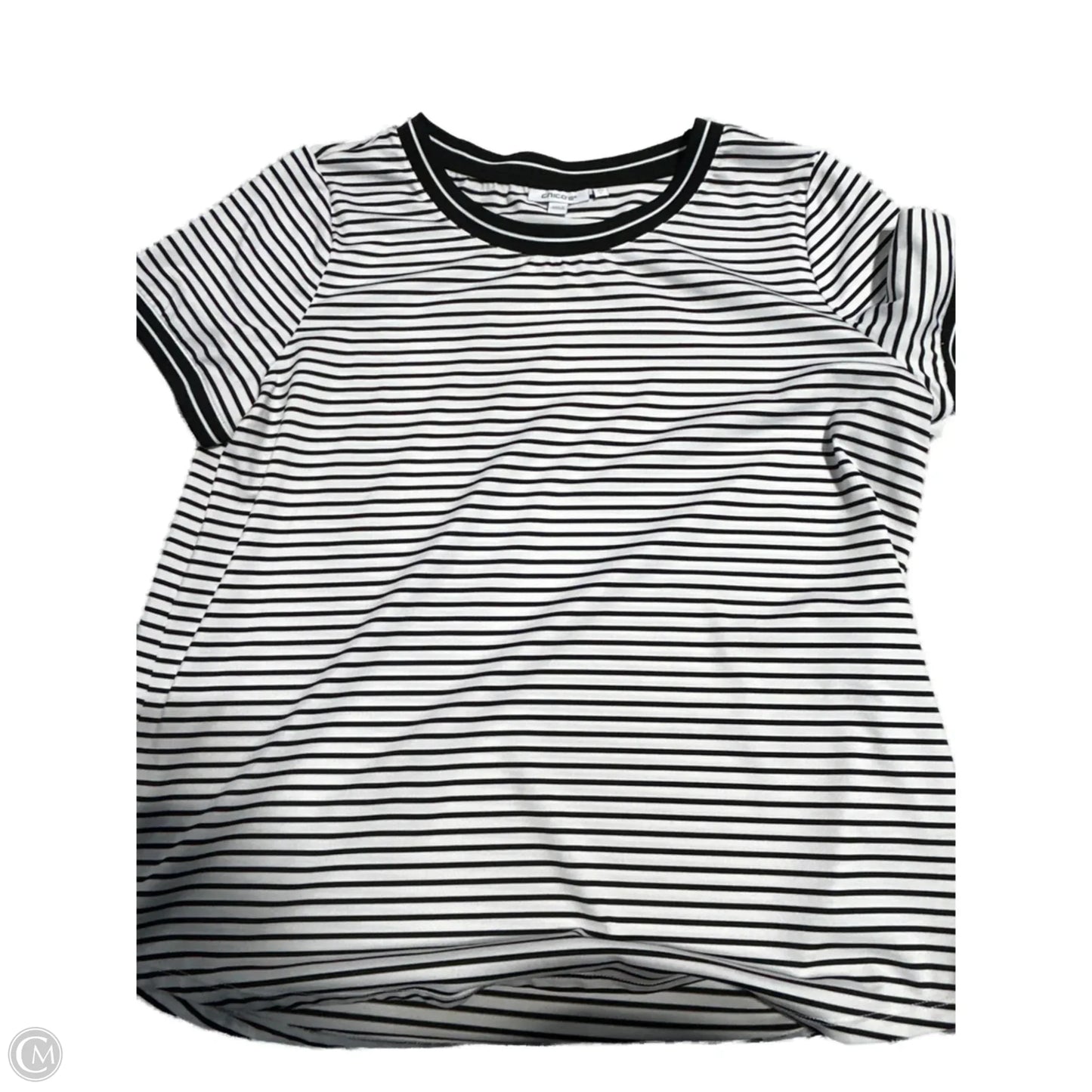 Top Sleeveless Basic By Chicos In Striped Pattern, Size: L