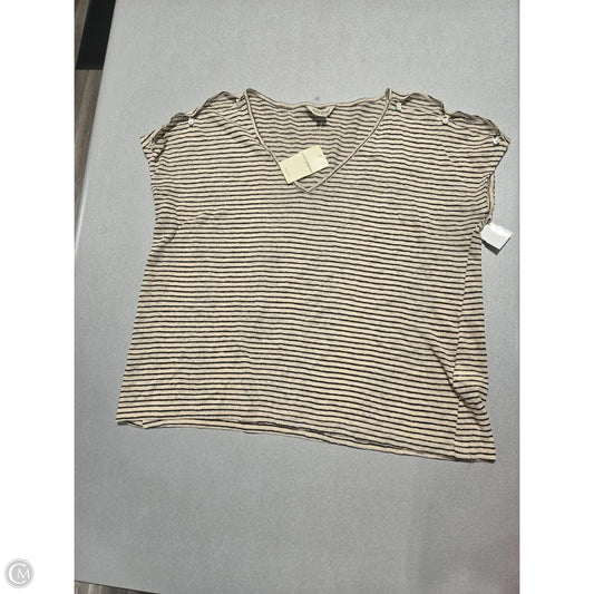 Top Short Sleeve By Lucky Brand In Striped Pattern, Size: M