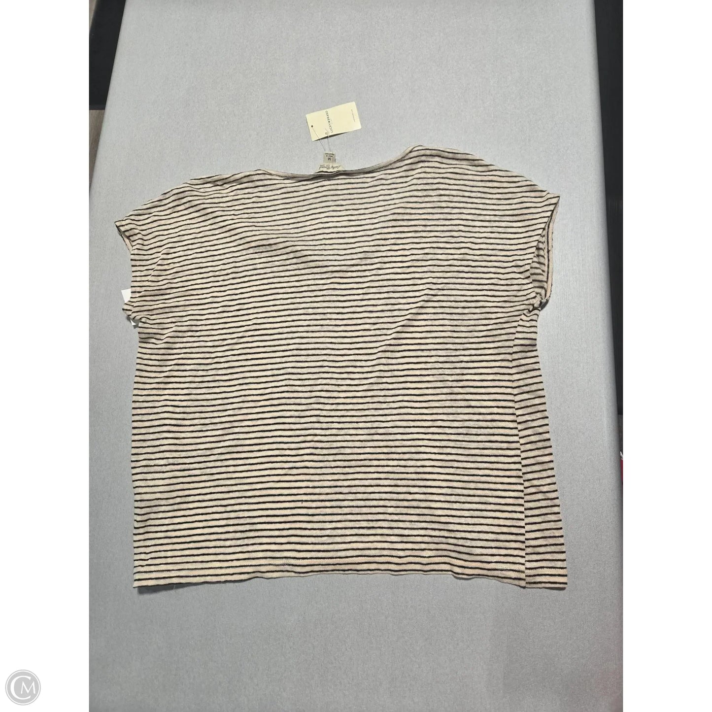 Top Short Sleeve By Lucky Brand In Striped Pattern, Size: M