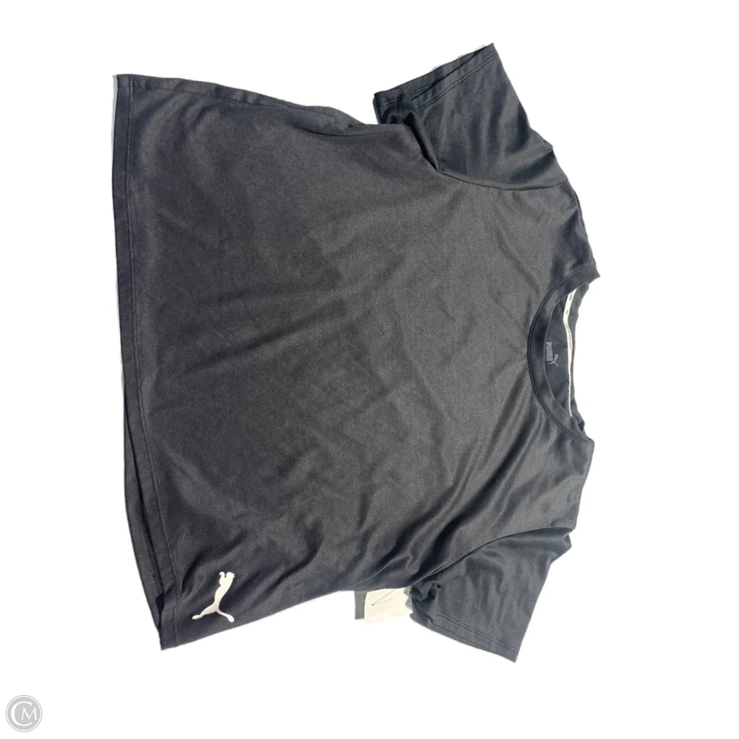Athletic Top Short Sleeve By Puma In Black, Size: L