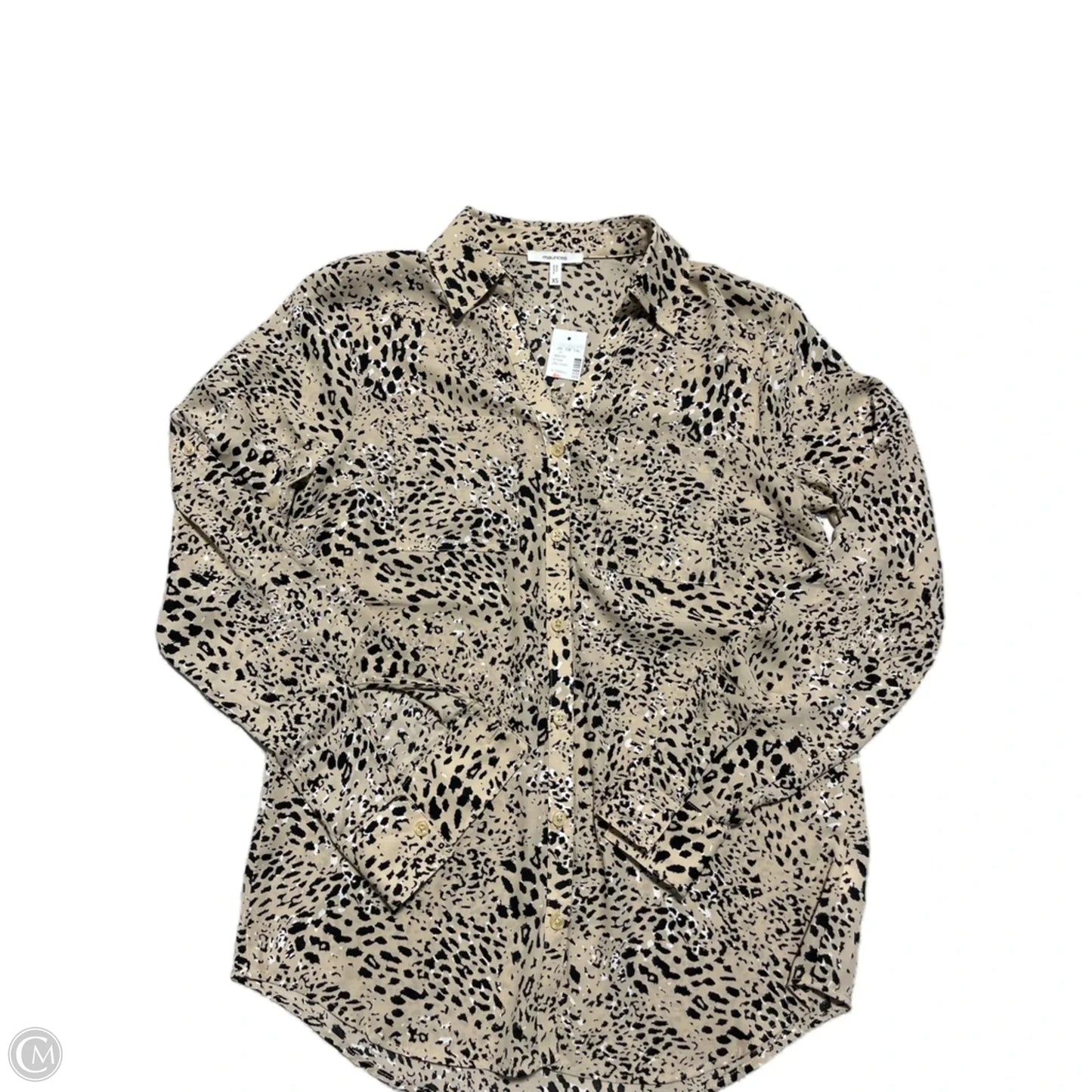Top Long Sleeve By Maurices In Animal Print, Size: Xs