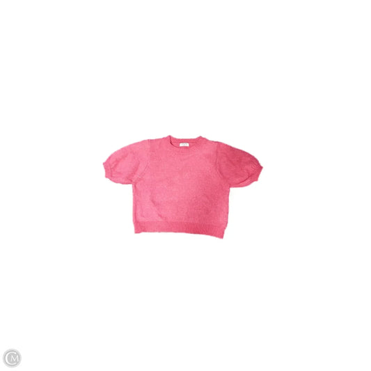 Sweater Short Sleeve By Zenana In Pink, Size: S