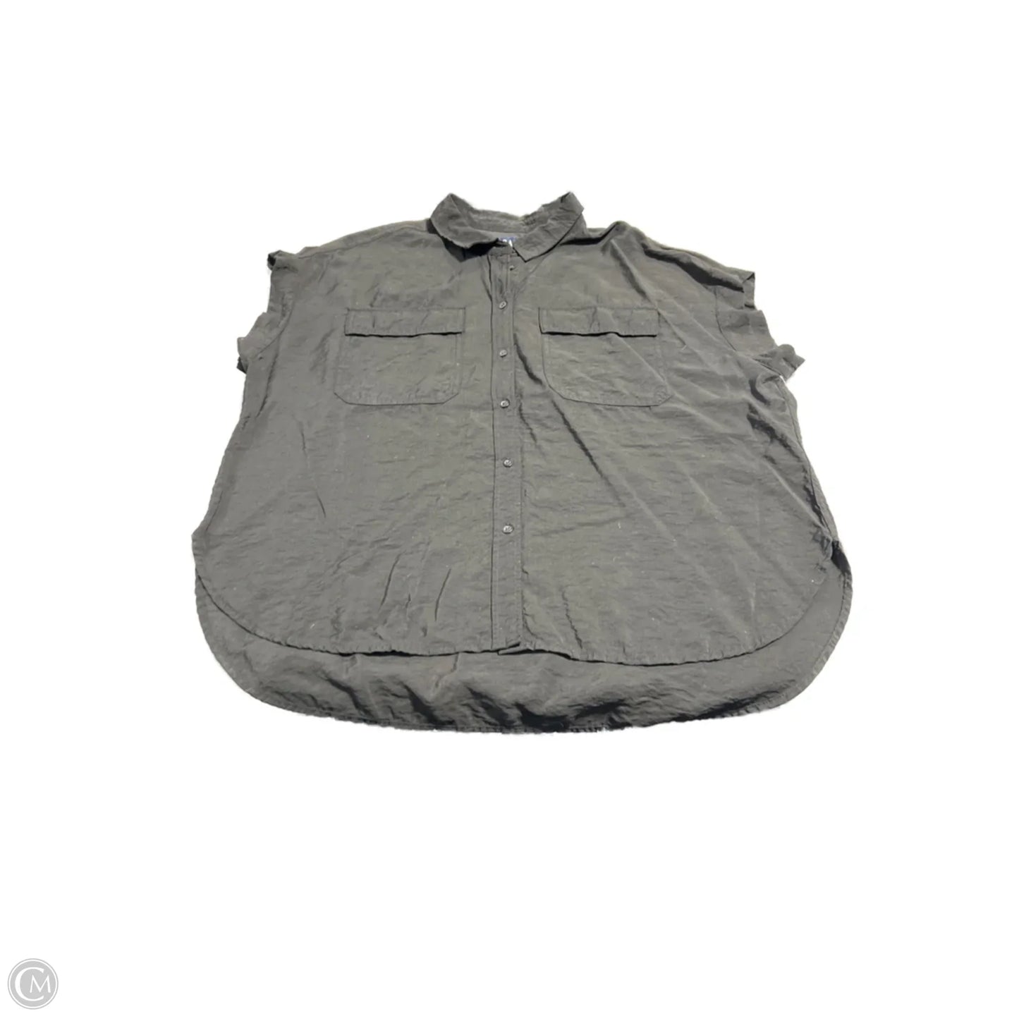 Top Short Sleeve By Gap In Black, Size: L