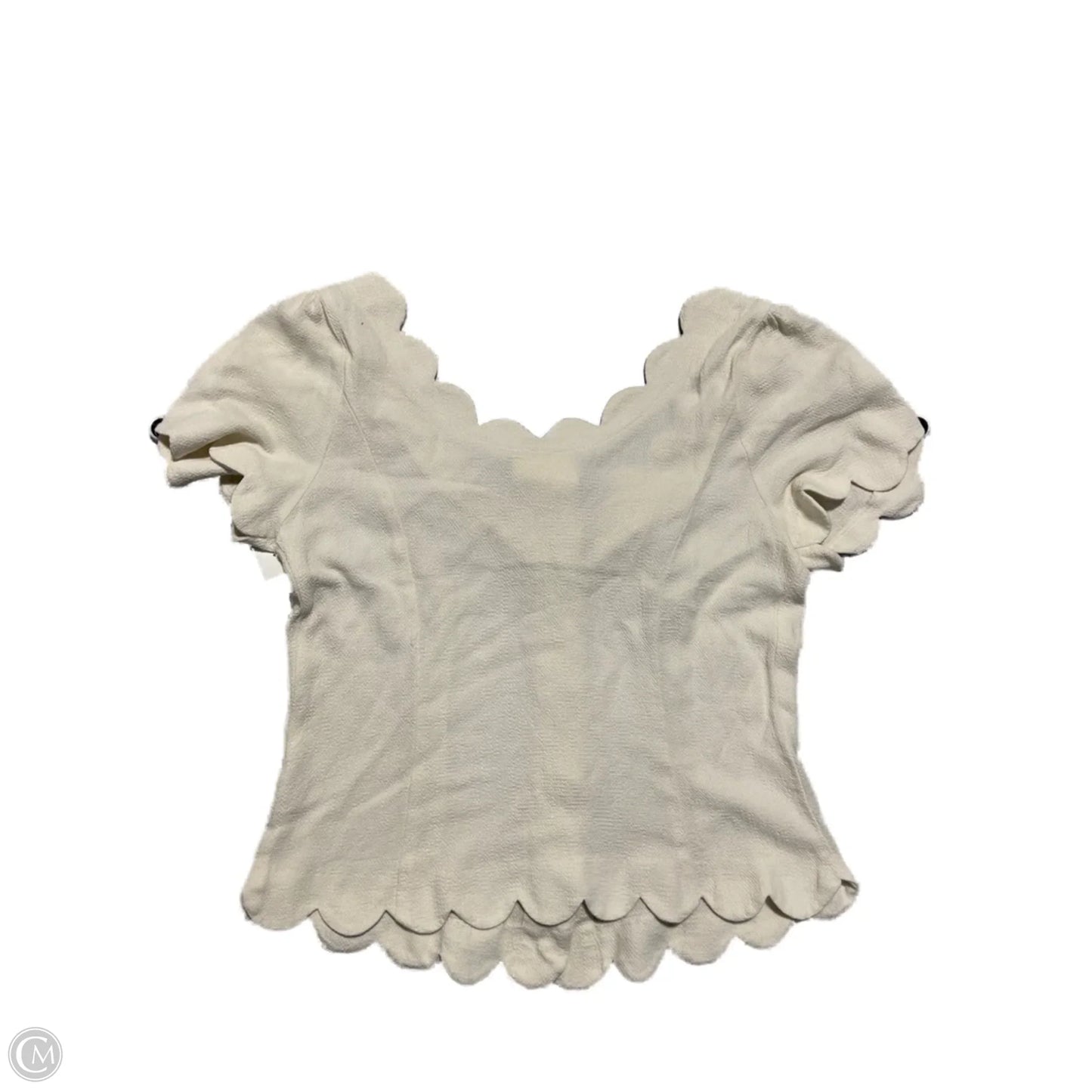 Top Short Sleeve By Anthropologie In Cream, Size: M