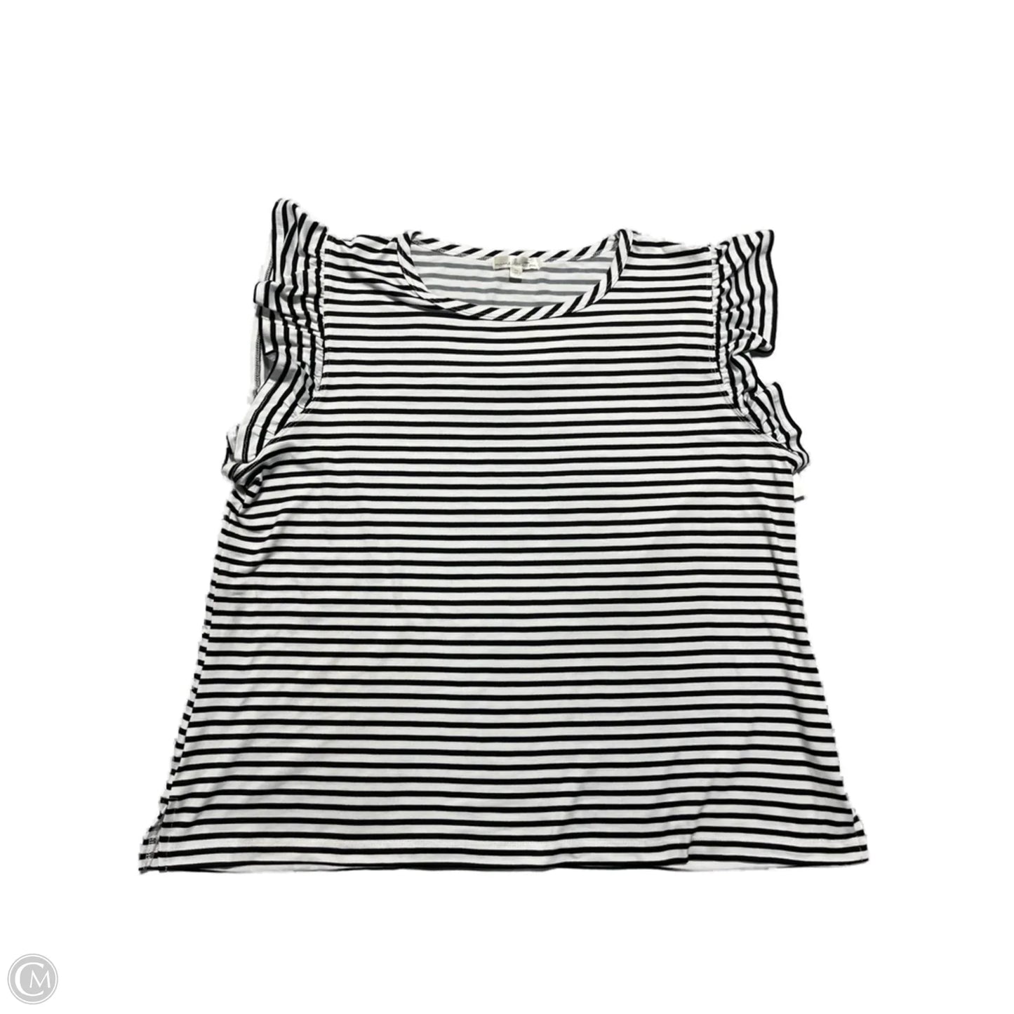 Top Sleeveless By Nine Britton In Striped Pattern, Size: Xl